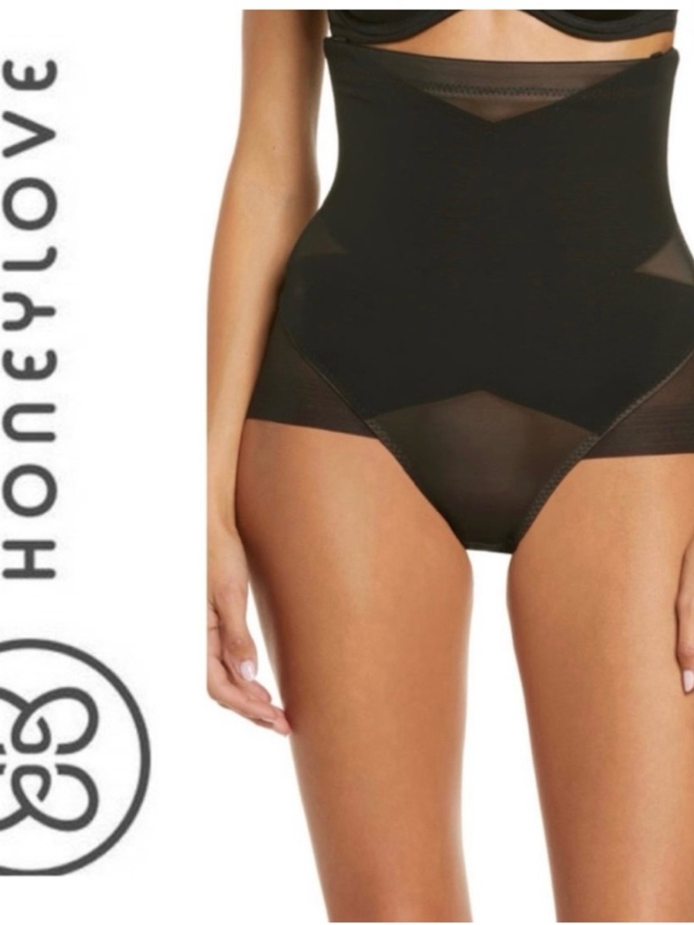 Honeylove NWT Queen Brief Cleopatra Black 2X
